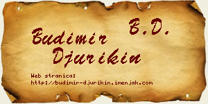 Budimir Đurikin vizit kartica